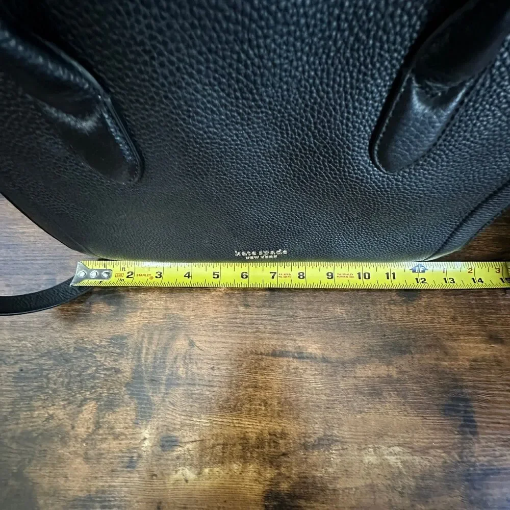 Kate Spade New York Satchel Black Pebbled Leather Crossbody Medium Bag